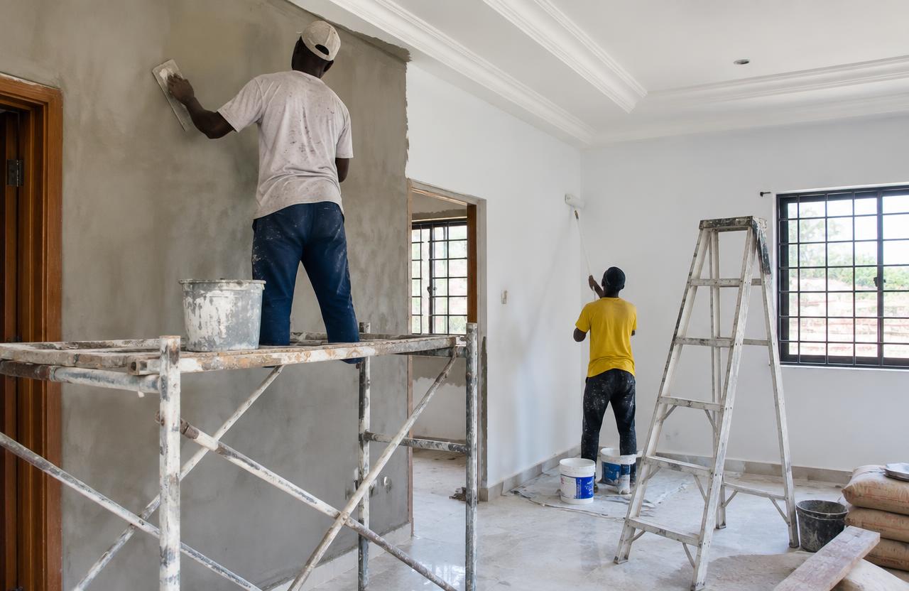 Illustration : travaux de rénovation intérieure en cours